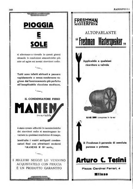 Radiofonia rivista quindicinale di radioelettricità