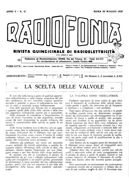 Radiofonia rivista quindicinale di radioelettricità