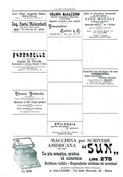 La vita finanziaria economica, politica, industriale, commerciale