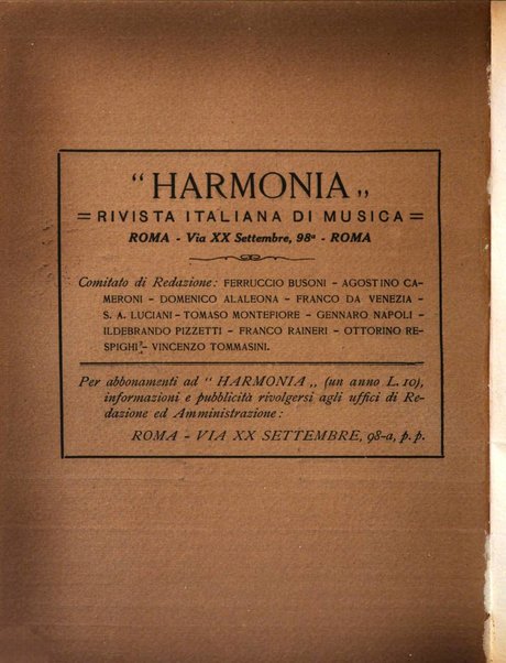 Harmonia rivista italiana di musica