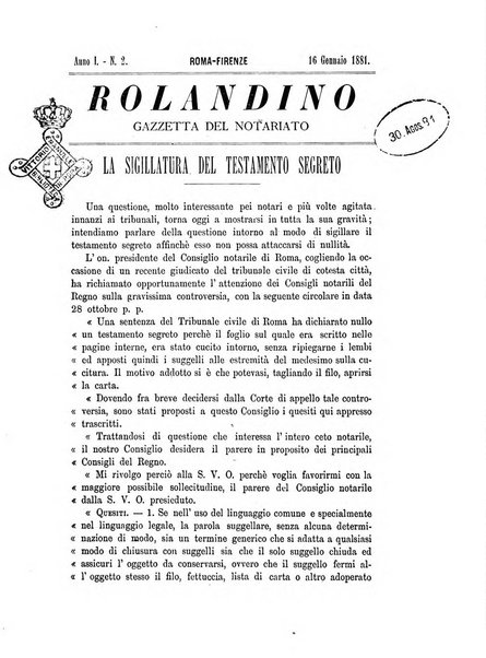 Rolandino gazzetta del notariato