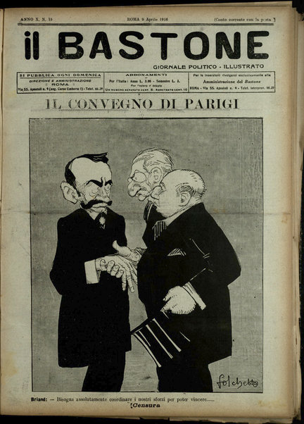 Il bastone : periodico umoristico illustrato