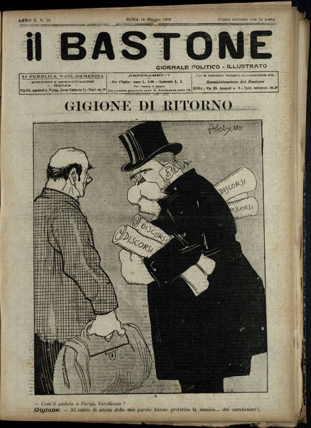 Il bastone : periodico umoristico illustrato