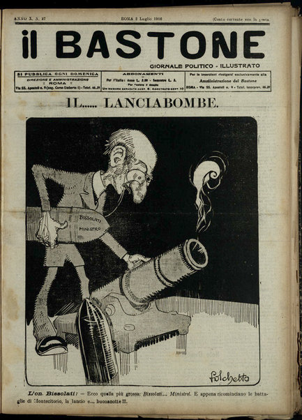 Il bastone : periodico umoristico illustrato