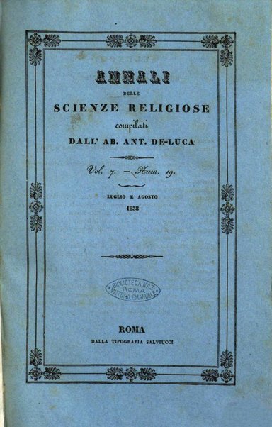 Annali delle scienze religiose