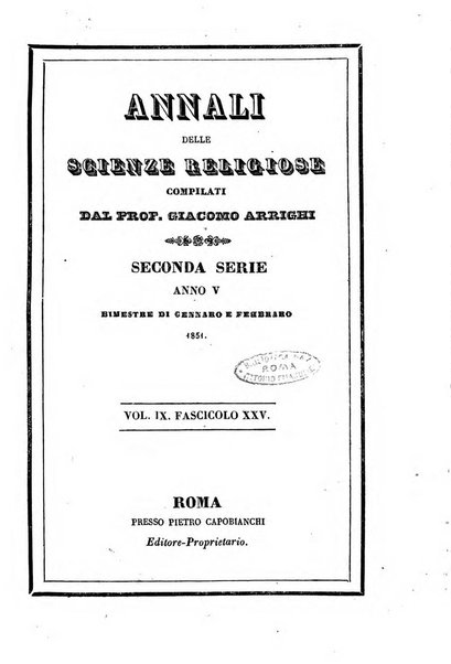 Annali delle scienze religiose