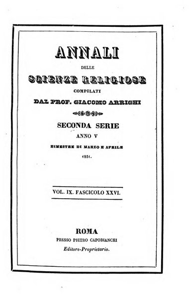 Annali delle scienze religiose