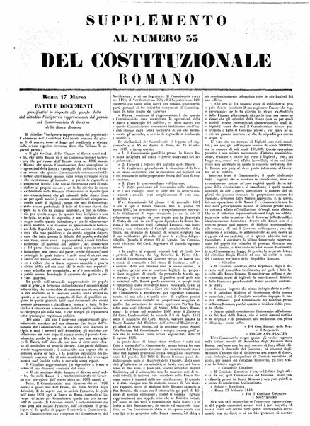 Il costituzionale romano : giornale politico