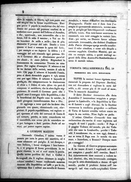 Cassandrino repubblicano : giornaletto di assoluta libertà per la grazia di Dio e del popolo