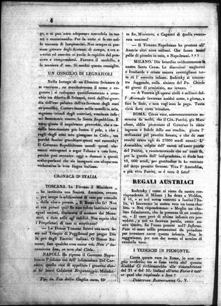 Cassandrino repubblicano : giornaletto di assoluta libertà per la grazia di Dio e del popolo