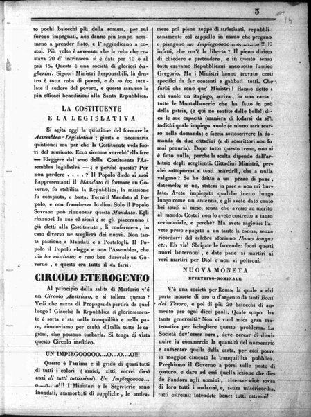 Cassandrino repubblicano : giornaletto di assoluta libertà per la grazia di Dio e del popolo