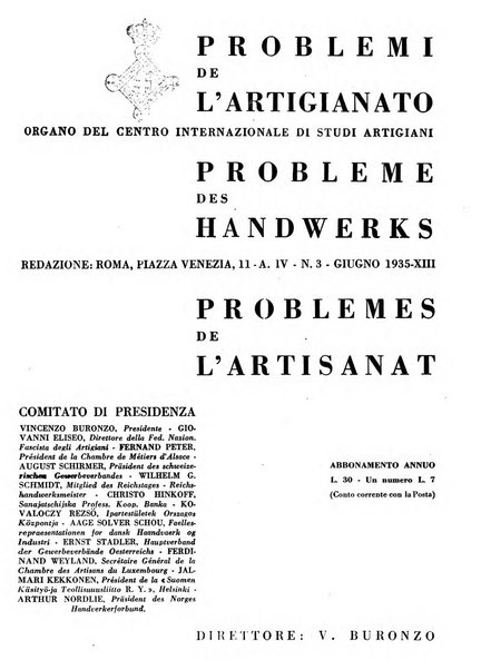 I problemi dell'artigianato