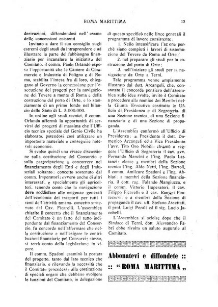 Roma marittima bollettino ufficiale del Comitato