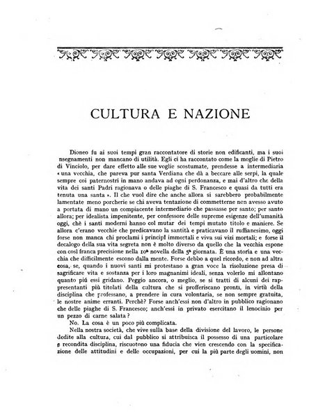 Rivista di cultura organo della Società di cultura nazionale