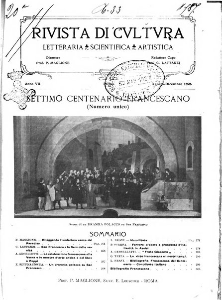 Rivista di cultura organo della Società di cultura nazionale