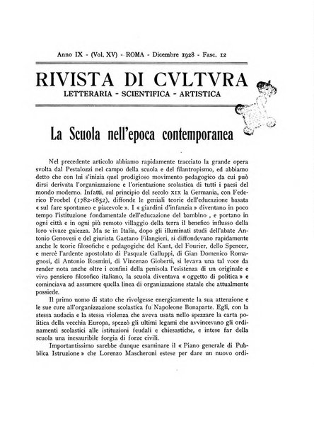 Rivista di cultura organo della Società di cultura nazionale