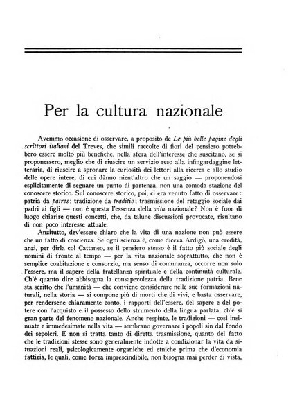 Rivista di cultura organo della Società di cultura nazionale