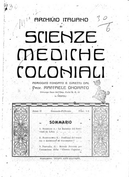 Archivio italiano di scienze mediche coloniali