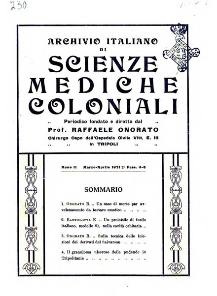 Archivio italiano di scienze mediche coloniali