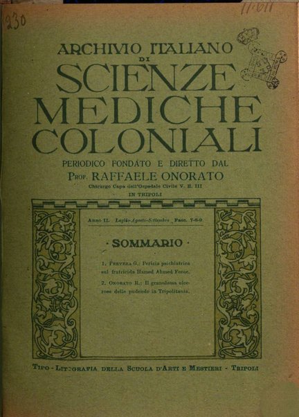 Archivio italiano di scienze mediche coloniali