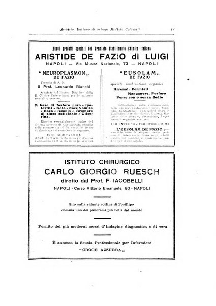 Archivio italiano di scienze mediche coloniali