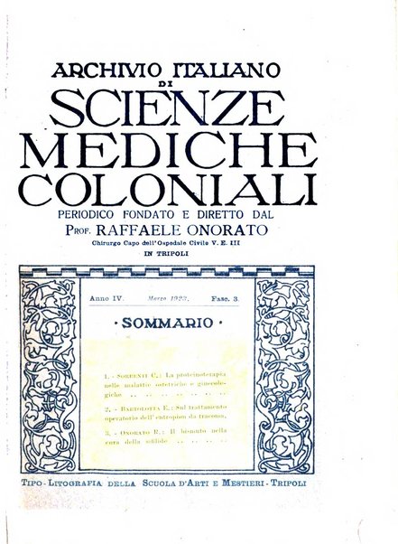 Archivio italiano di scienze mediche coloniali