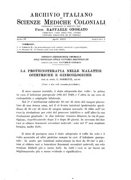 Archivio italiano di scienze mediche coloniali