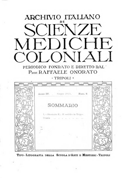 Archivio italiano di scienze mediche coloniali