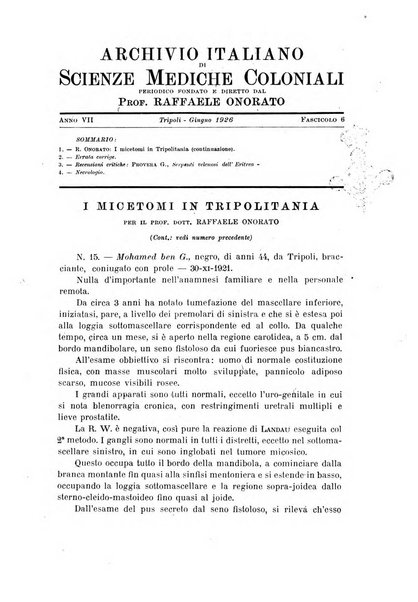 Archivio italiano di scienze mediche coloniali