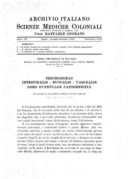 Archivio italiano di scienze mediche coloniali