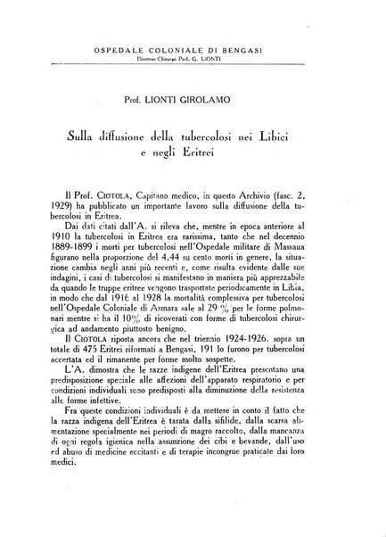 Archivio italiano di scienze mediche coloniali