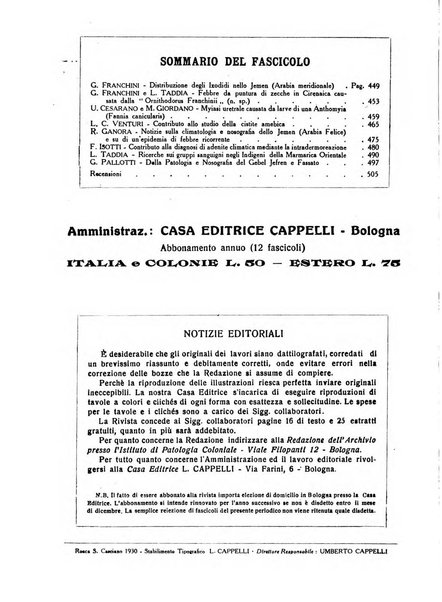 Archivio italiano di scienze mediche coloniali