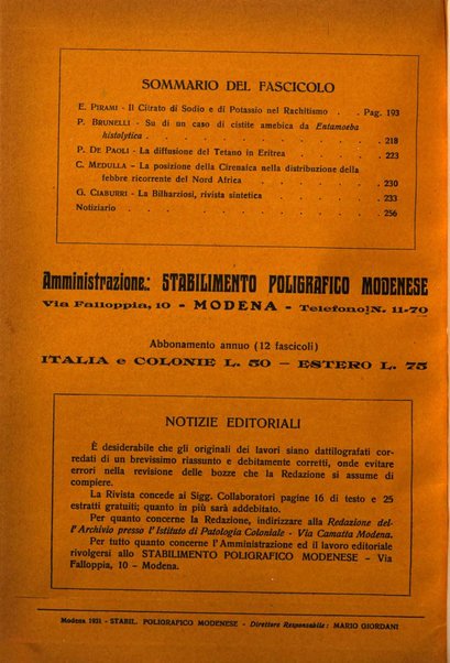 Archivio italiano di scienze mediche coloniali