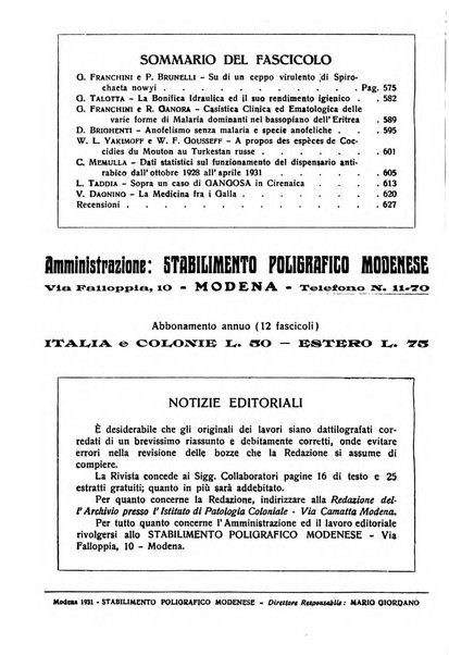 Archivio italiano di scienze mediche coloniali