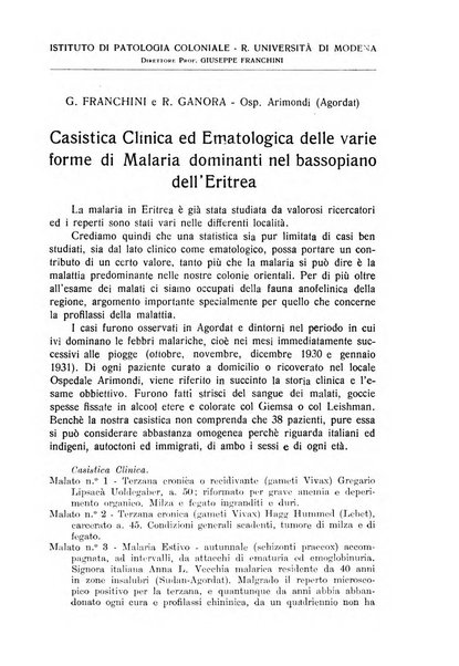 Archivio italiano di scienze mediche coloniali