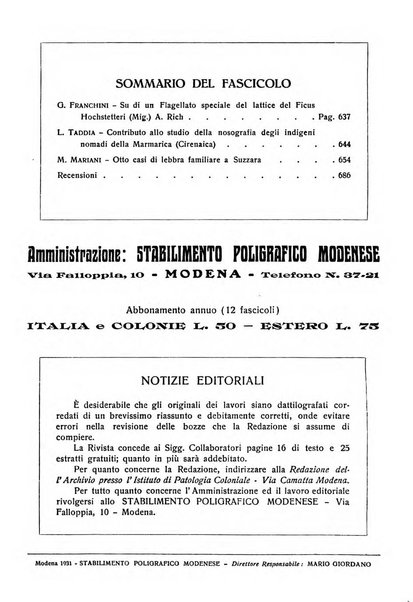 Archivio italiano di scienze mediche coloniali