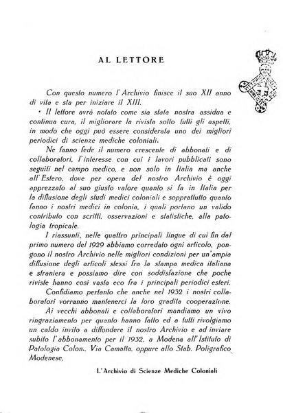 Archivio italiano di scienze mediche coloniali