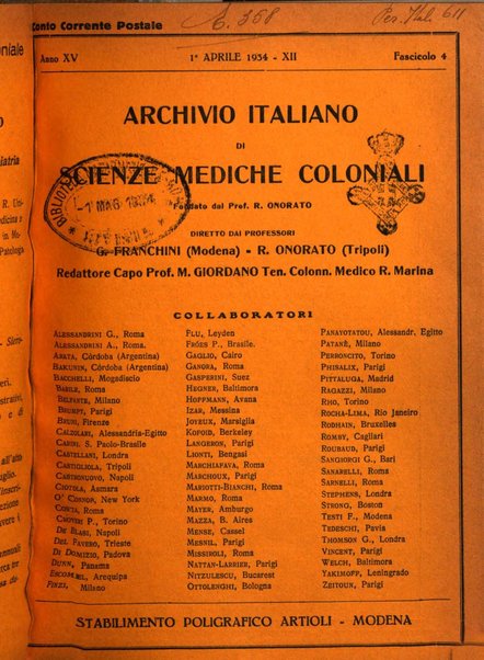 Archivio italiano di scienze mediche coloniali