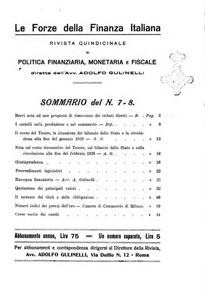 Le forze della finanza italiana rivista di politica finanziaria, monetaria e fiscale