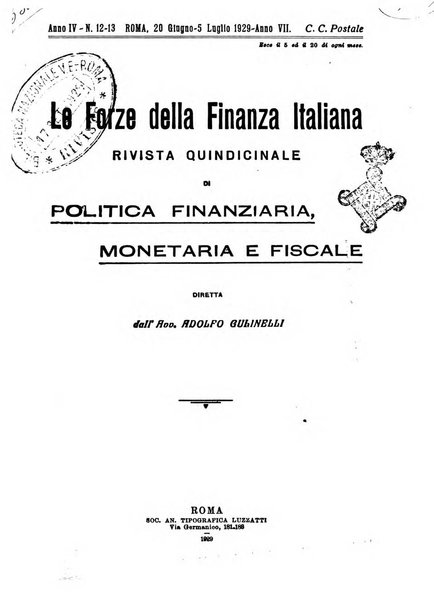 Le forze della finanza italiana rivista di politica finanziaria, monetaria e fiscale