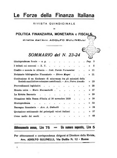 Le forze della finanza italiana rivista di politica finanziaria, monetaria e fiscale