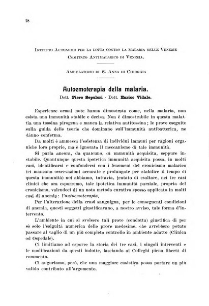 Rivista di malariologia