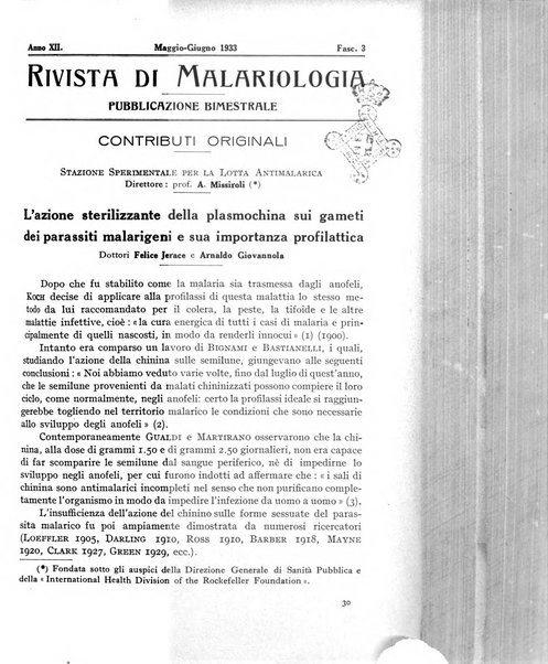 Rivista di malariologia