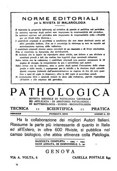 Rivista di malariologia