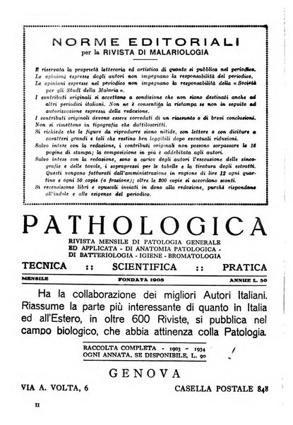 Rivista di malariologia