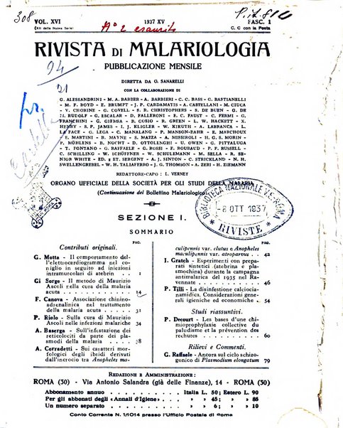 Rivista di malariologia