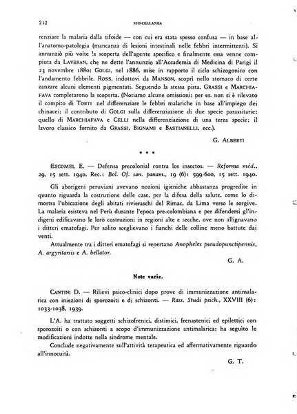 Rivista di malariologia