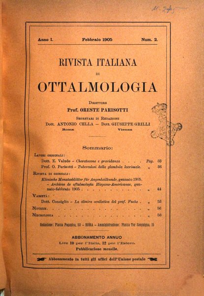 Rivista italiana di ottalmologia