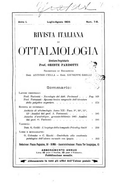 Rivista italiana di ottalmologia