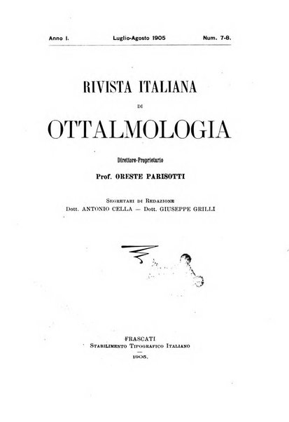 Rivista italiana di ottalmologia